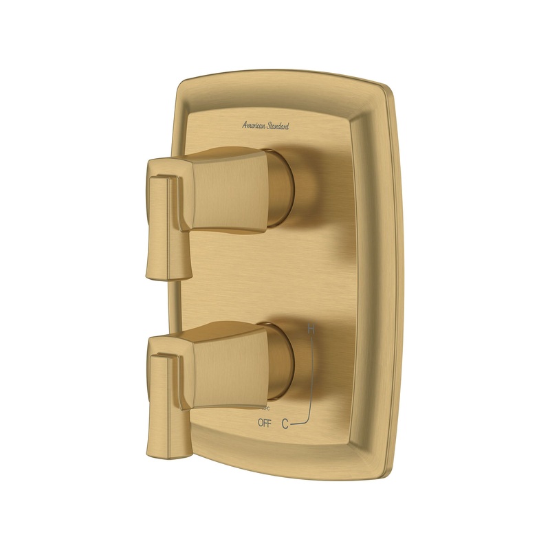 AMERICAN STANDARD TU353740.GN0, Townsend2-Handle Integrated Shower Diverter Trim Only in Grohe Brushed Cool Sunrise