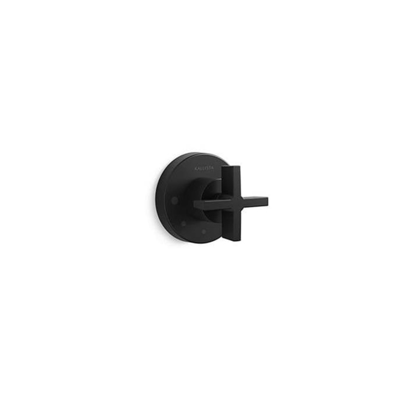 KALLISTA P24423-CR-BL One Volume Control Trim, Cross Handle - Matte Black