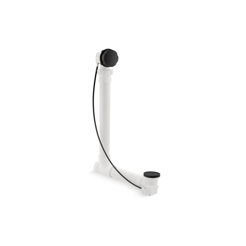 KOHLER K-7213-BL Clearflo Cable Bath Drain With Pvc Tubing In Matte Black