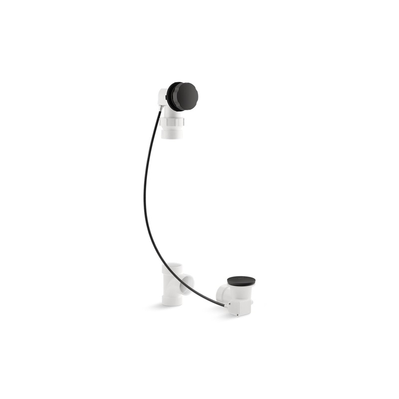 KOHLER K-7214-BL Clearflo Cable Bath Drain, Less Pvc Tubing In Matte Black