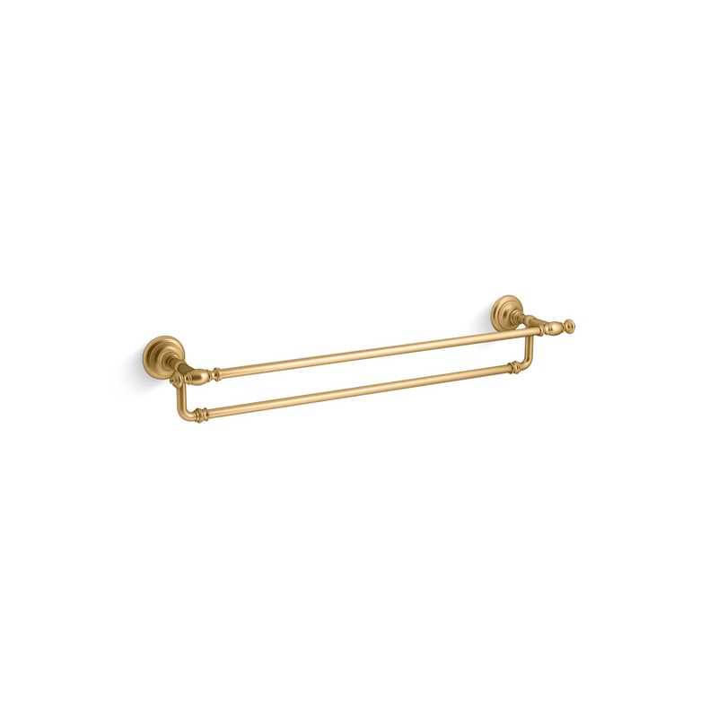 KOHLER K-72570-2MB Artifacts 24" Double Towel Bar In Vibrant Brushed Moderne Brass