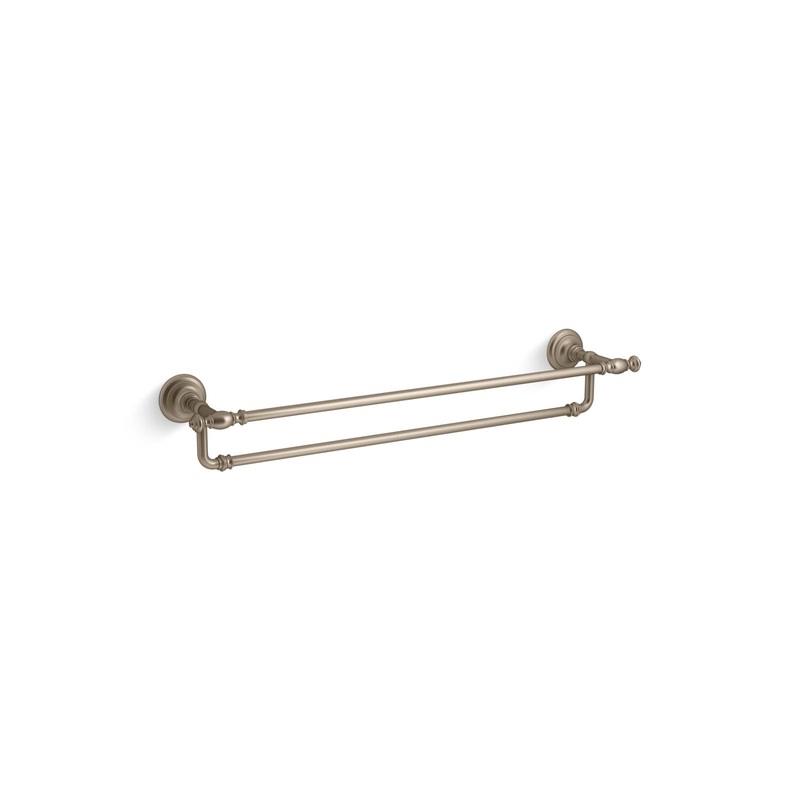 KOHLER K-72570-BV Artifacts 24" Double Towel Bar In Vibrant Brushed Bronze