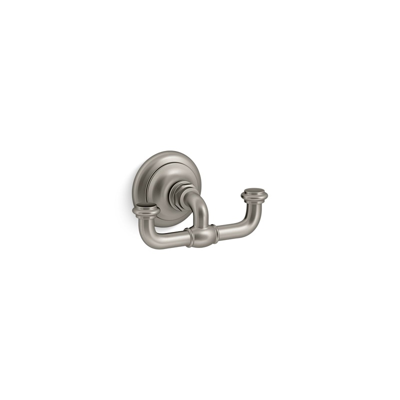 KOHLER K-72572-BN Artifacts Double Robe Hook In Vibrant Brushed Nickel