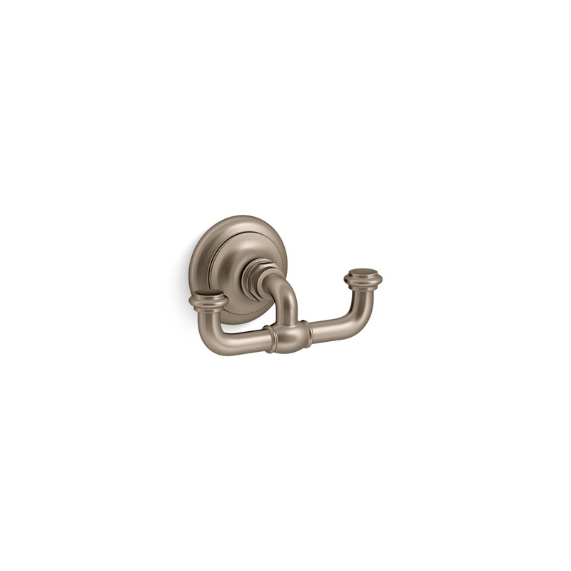 KOHLER K-72572-BV Artifacts Double Robe Hook In Vibrant Brushed Bronze