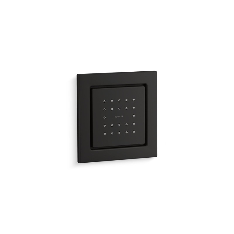 KOHLER K-8003-BL Watertile Square 22-Nozzle Single-Function Body Spray, 2.5 Gpm In Matte Black