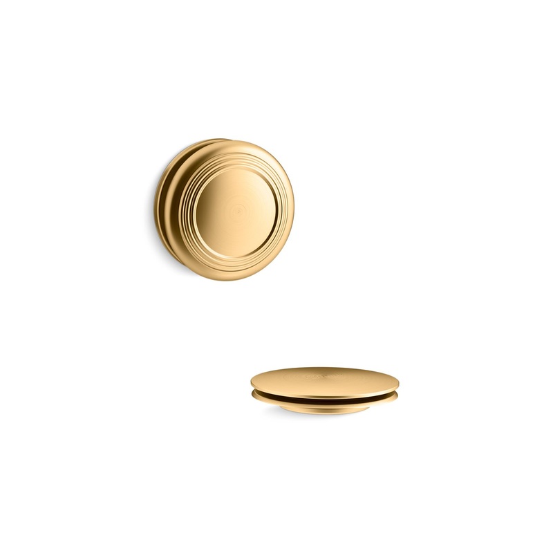 KOHLER K-T37396-2MB Pureflo Traditional Push-Button Bath Drain Trim In Vibrant Brushed Moderne Brass