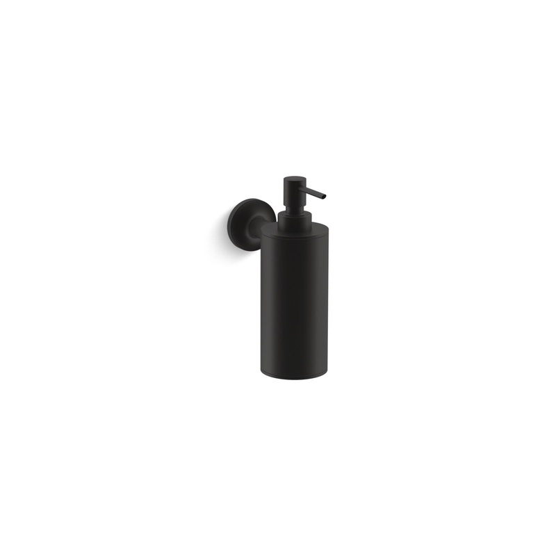 KOHLER K-14380-BL Purist Wall-Mount Soap/Lotion Dispenser In Matte Black