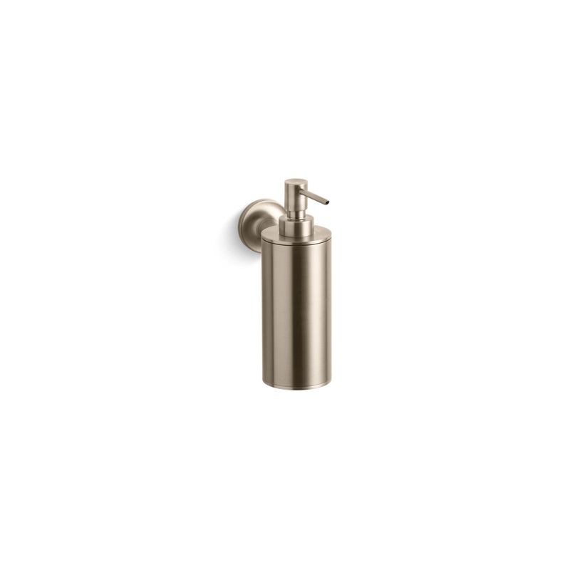KOHLER K-14380-BV Purist Wall-Mount Soap/Lotion Dispenser In Vibrant Brushed Bronze