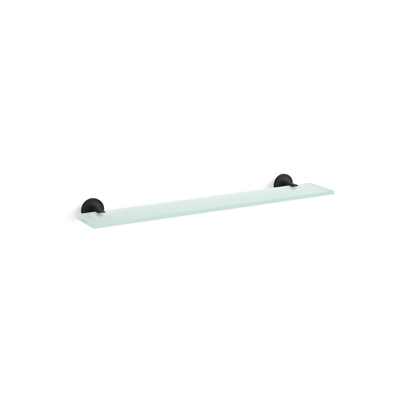 KOHLER K-14440-BL Purist Glass Shelf In Matte Black