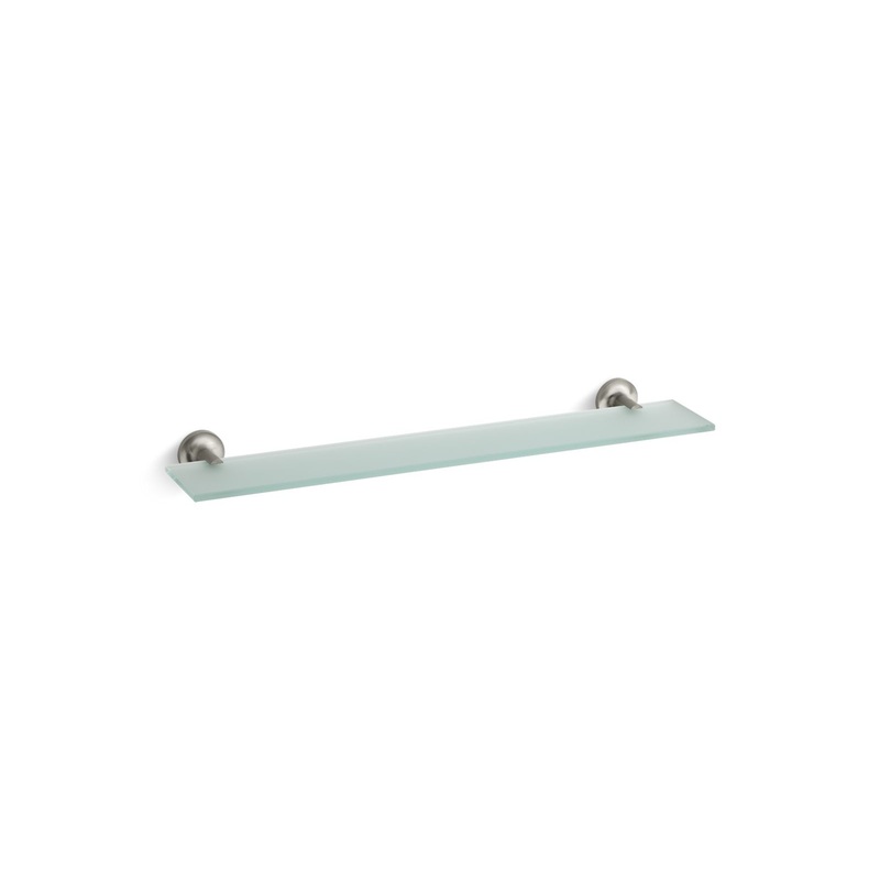 KOHLER K-14440-BN Purist Glass Shelf In Vibrant Brushed Nickel
