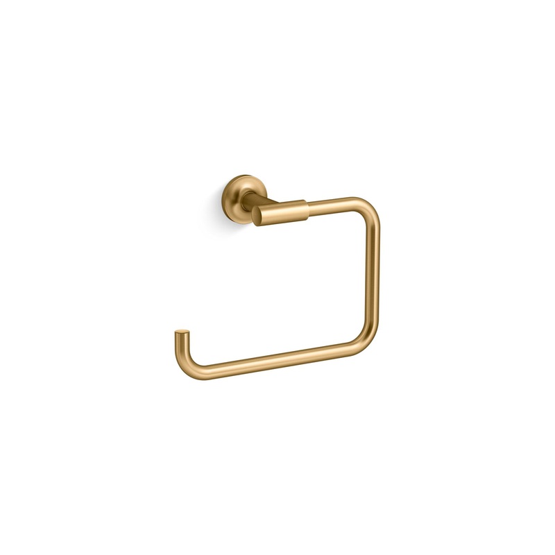KOHLER K-14441-2MB Purist Towel Ring In Vibrant Brushed Moderne Brass