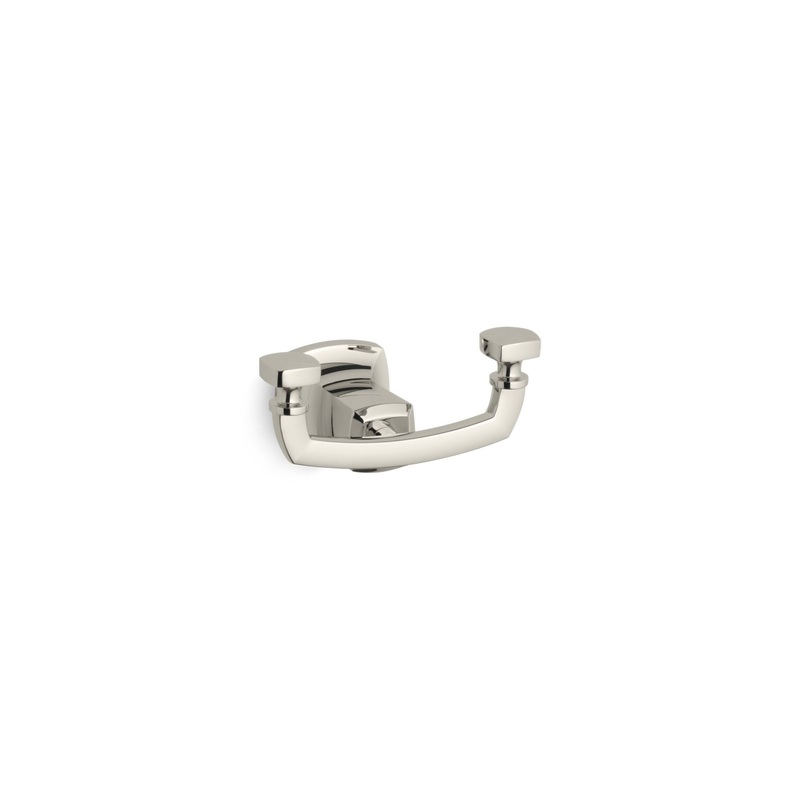 KOHLER K-16256-SN Margaux Double Robe Hook In Vibrant Polished Nickel
