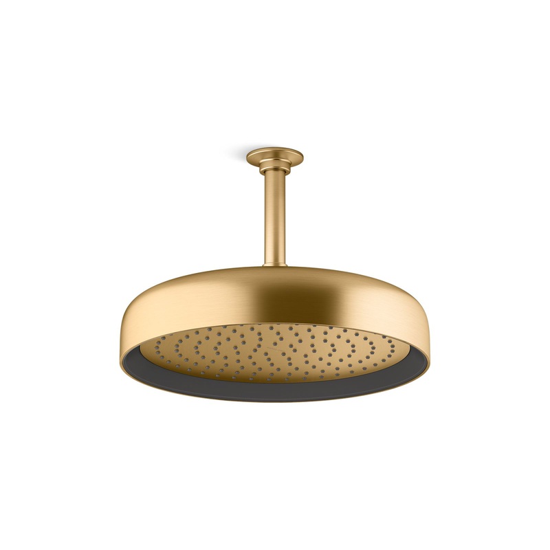 KOHLER K-26291-2MB Statement Round 12" Single-Function Rainhead, 2.5 Gpm In Vibrant Brushed Moderne Brass