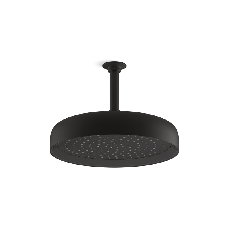 KOHLER K-26291-BL Statement Round 12" Single-Function Rainhead, 2.5 Gpm In Matte Black