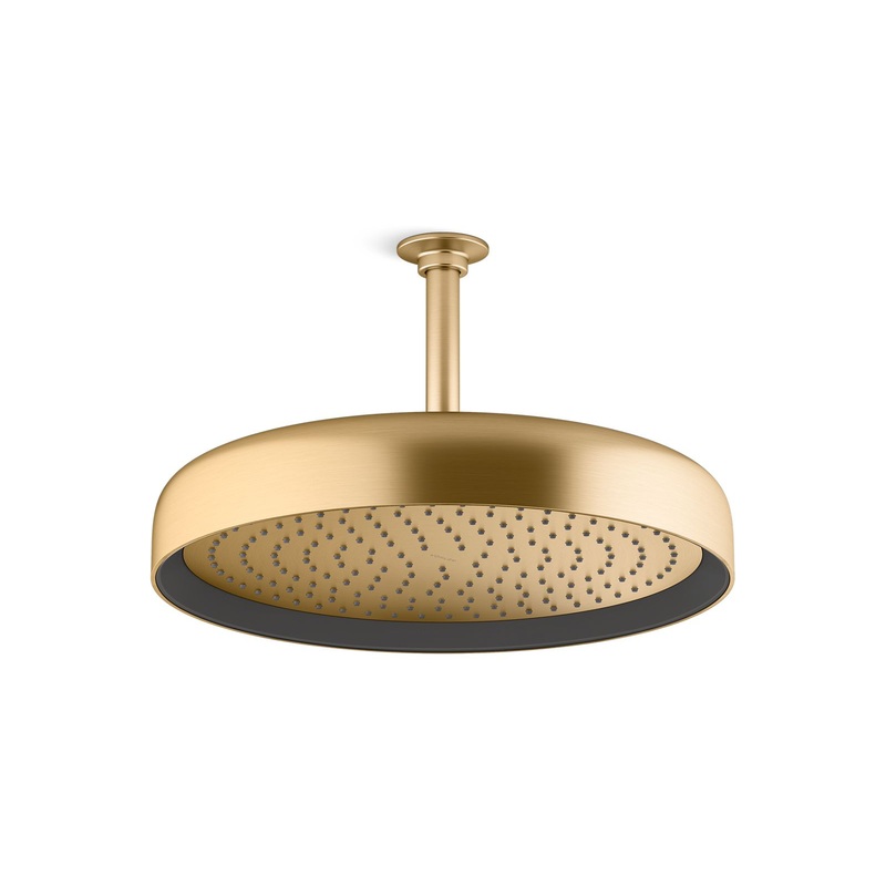 KOHLER K-26292-2MB Statement Round 14" Single-Function Rainhead, 2.5 Gpm In Vibrant Brushed Moderne Brass