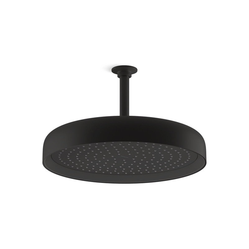 KOHLER K-26292-BL Statement Round 14" Single-Function Rainhead, 2.5 Gpm In Matte Black