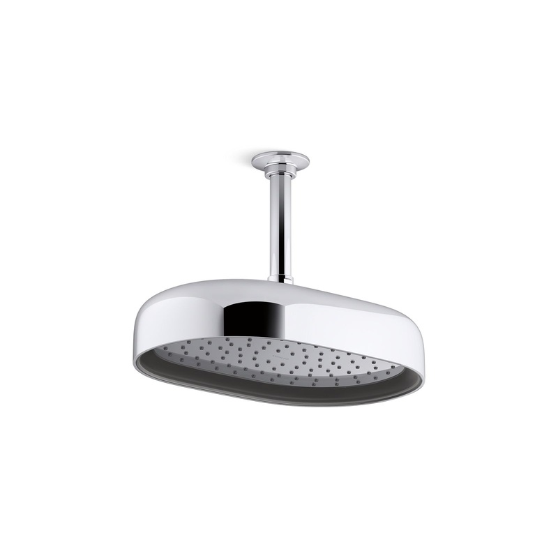 KOHLER K-26293-G-CP Statement Oblong 12" Single-Function Rainhead, 1.75 Gpm In Polished Chrome