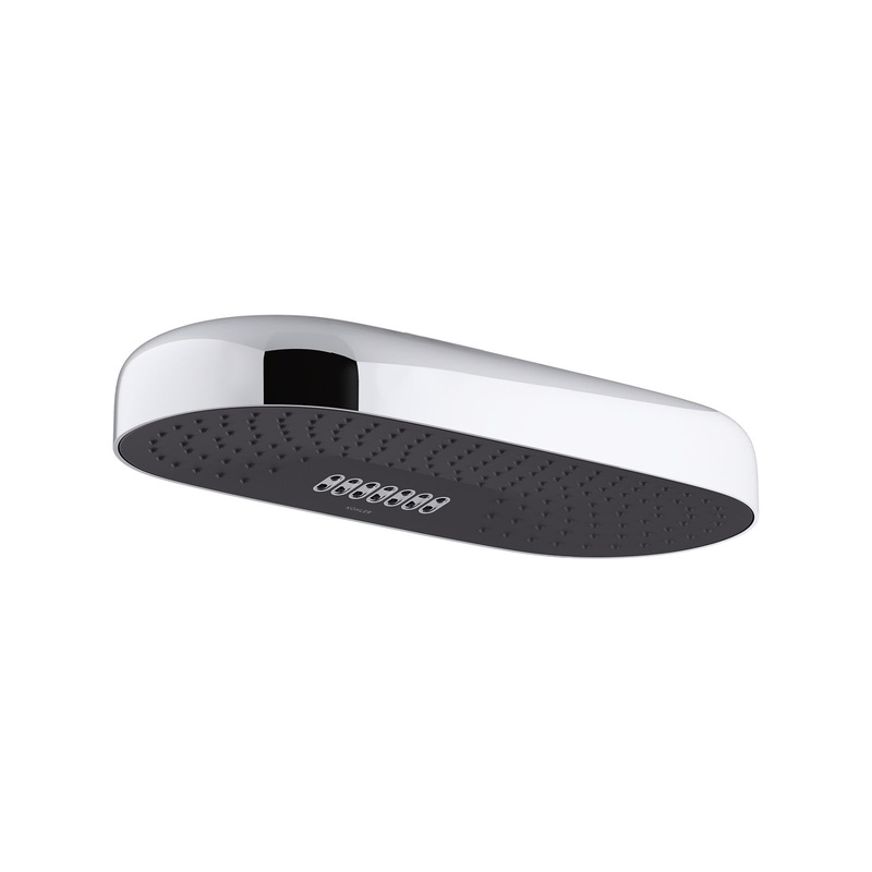 KOHLER K-26297-CP Statement Oblong 18" Two-Function Rainhead, 2.5 Gpm In Polished Chrome