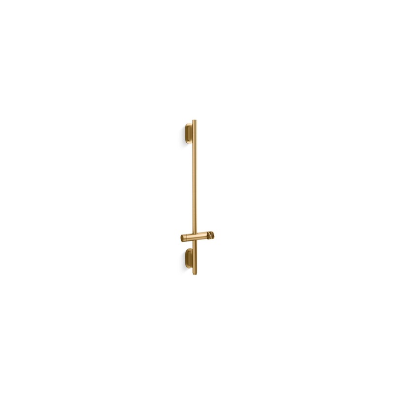 KOHLER K-26314-2MB Statement 31-1/2" Deluxe Slidebar With Integrated Water Supply In Vibrant Brushed Moderne Brass