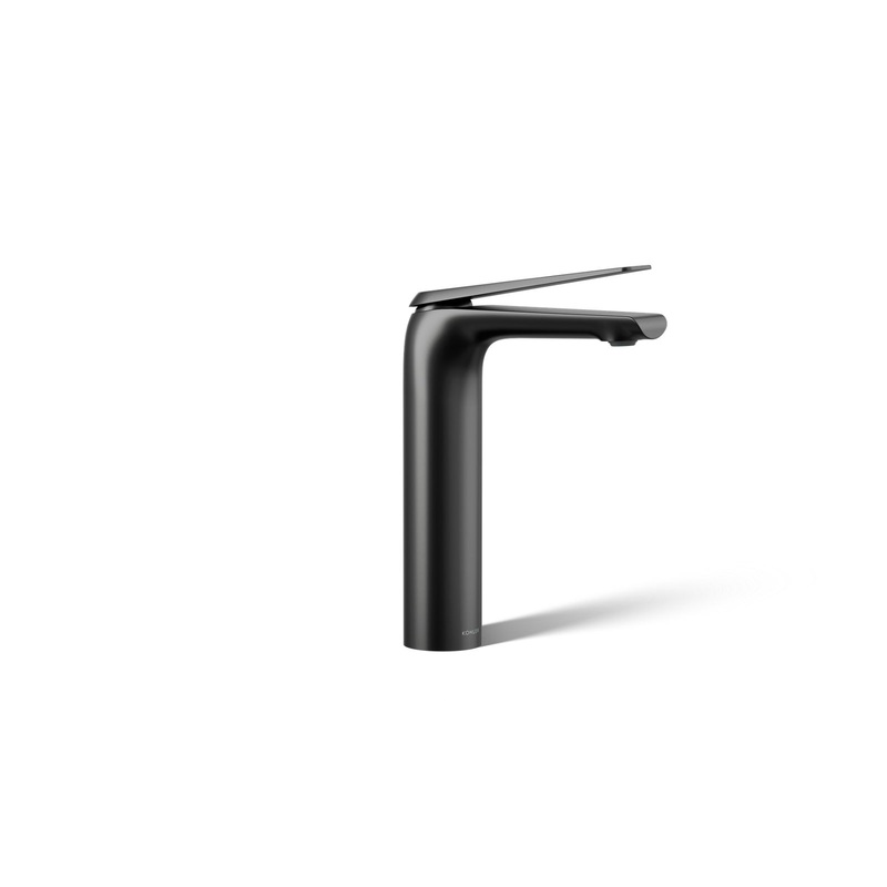 KOHLER K-97347-4-BL Avid Tall Single-Handle Bathroom Sink Faucet, 1.2 Gpm In Matte Black