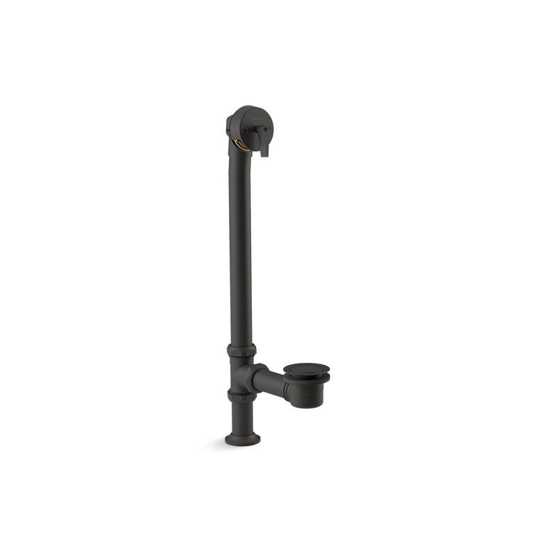 KOHLER K-7159-BL Artifacts 1-1/2" Pop-Up Bath Drain For Above- And Through-The-Floor Freestanding Bath Installations In Matte Black