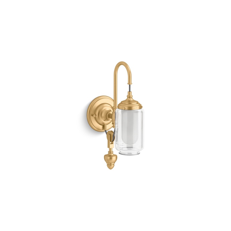 KOHLER K-72581-2GL Artifacts One-Light Adjustable Sconce In Brushed Moderne Brass