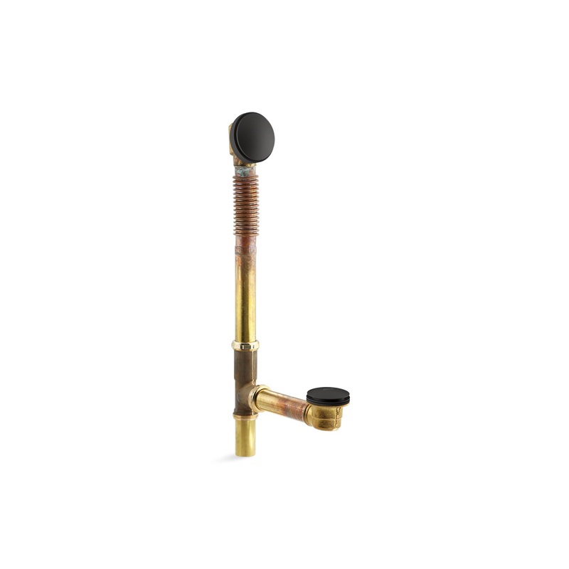 KOHLER K-7259-BL Clearflo Brass Toe Tap Bath Drain In Matte Black