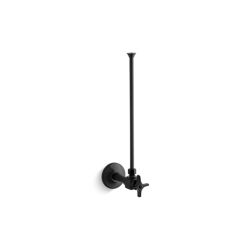 KOHLER K-7637-BKB 3/8" Npt Angle Supply With Stop And Annealed Vertical Tube In Brushed Black