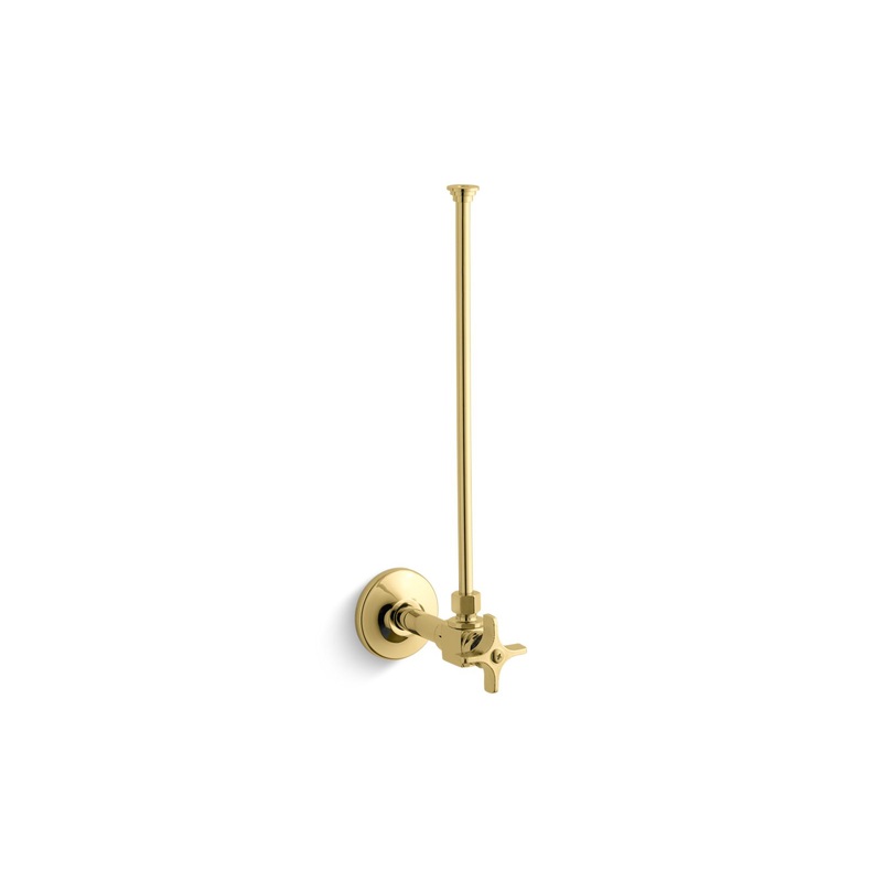 KOHLER K-7637-PB 3/8" Npt Angle Supply With Stop And Annealed Vertical Tube In Vibrant Polished Brass