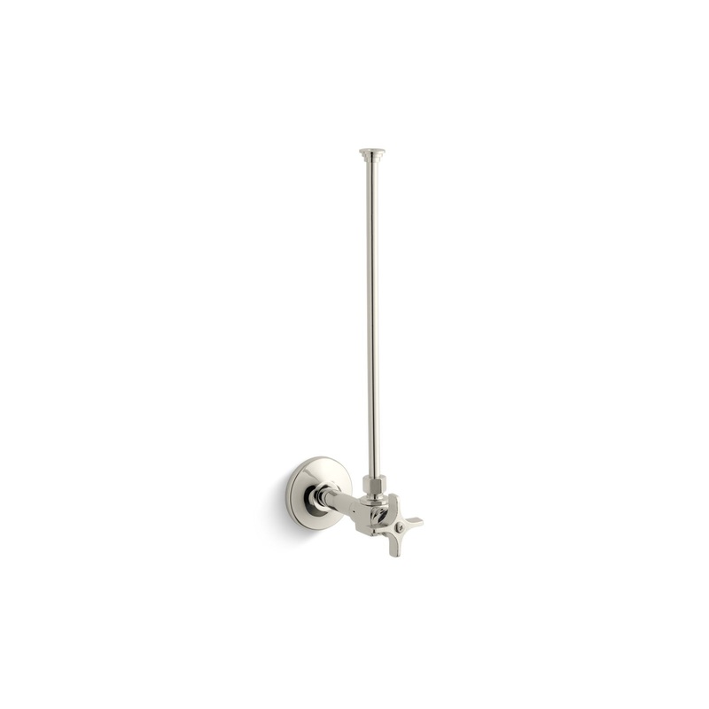 KOHLER K-7637-SN 3/8" Npt Angle Supply With Stop And Annealed Vertical Tube In Vibrant Polished Nickel