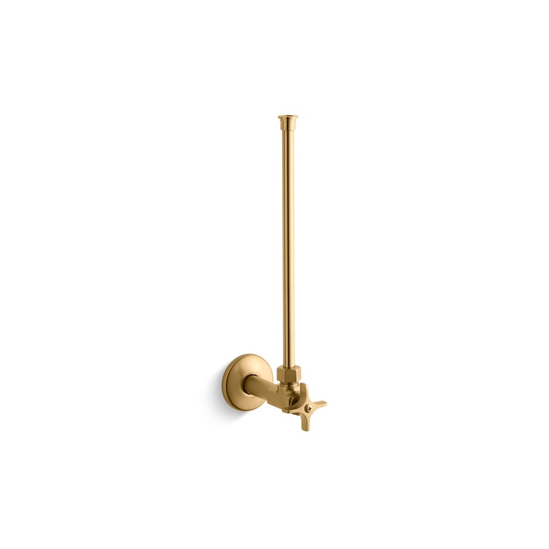KOHLER K-7638-2MB 1/2" Npt Angle Supply With Stop With Cross Handle And Annealed Vertical Tube In Vibrant Brushed Moderne Brass