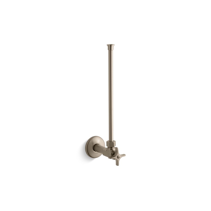KOHLER K-7638-BV 1/2" Npt Angle Supply With Stop With Cross Handle And Annealed Vertical Tube In Vibrant Brushed Bronze