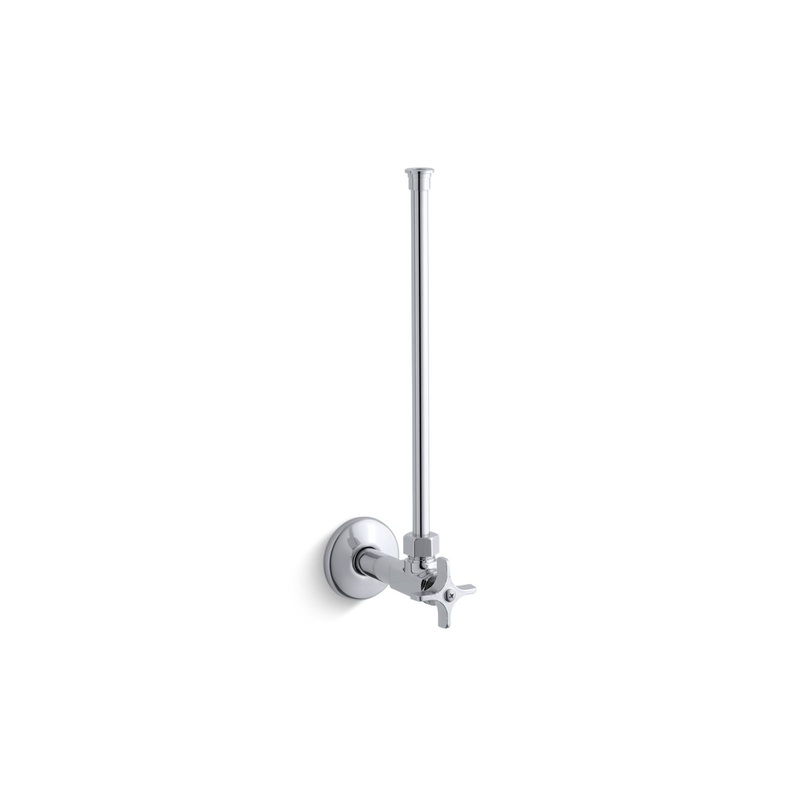 KOHLER K-7638-CP 1/2" Npt Angle Supply With Stop With Cross Handle And Annealed Vertical Tube In Polished Chrome