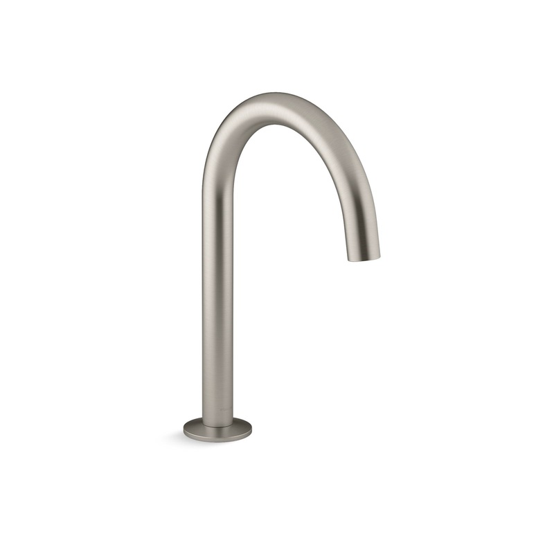 KOHLER K-77985-BN Components Deck-Mount Bath Spout With Tube Design In Vibrant Brushed Nickel