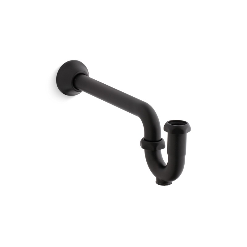 KOHLER K-9018-BL Adjustable P-Trap With Long Tubing Outlet, 1-1/4" X 1-1/4" In Matte Black