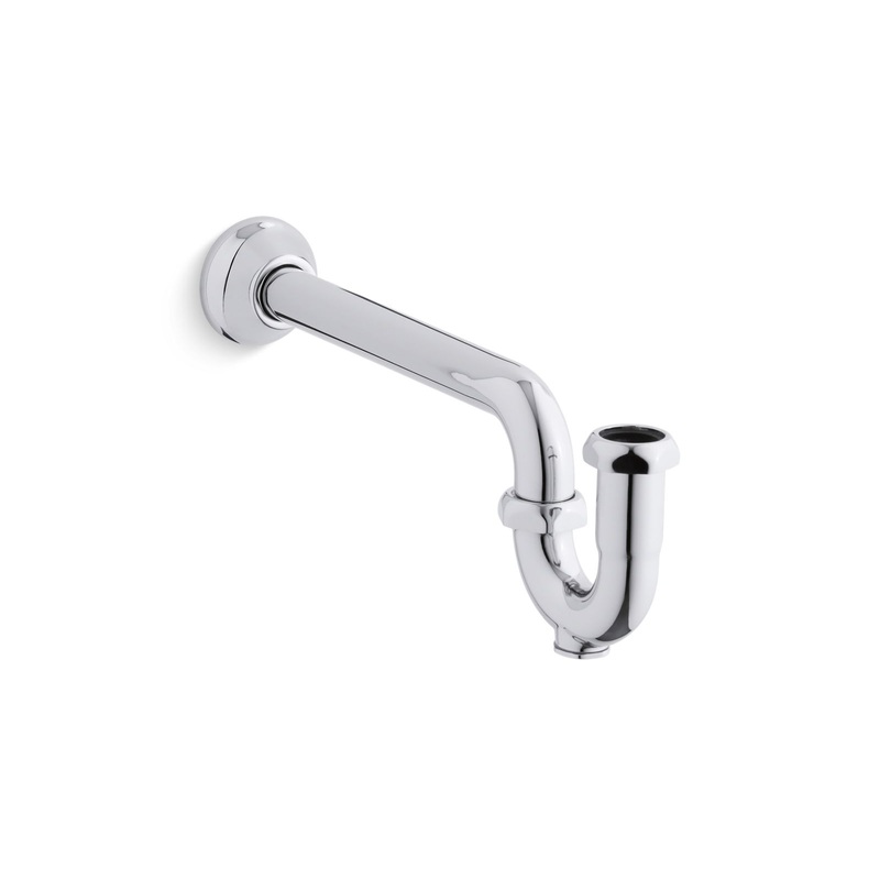 KOHLER K-9018-CP Adjustable P-Trap With Long Tubing Outlet, 1-1/4" X 1-1/4" In Polished Chrome
