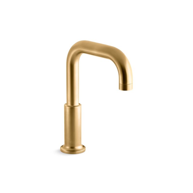 KOHLER K-14430-2MB Purist Deck-Mount Bath Spout In Vibrant Brushed Moderne Brass