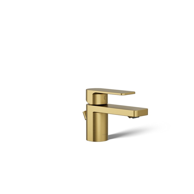 KOHLER K-24804-4K-2MB Parallel Low Single-Handle Bathroom Sink Faucet, 1.0 Gpm In Vibrant Brushed Moderne Brass