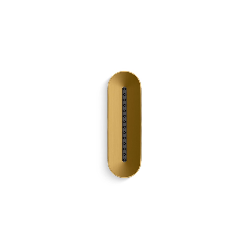 KOHLER K-26300-2MB Statement Oblong Vichy Single-Function Body Spray, 2.5 Gpm In Vibrant Brushed Moderne Brass