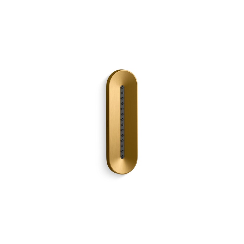 KOHLER K-26300-G-2MB Statement Oblong Vichy Single-Function Body Spray, 1.75 Gpm In Vibrant Brushed Moderne Brass