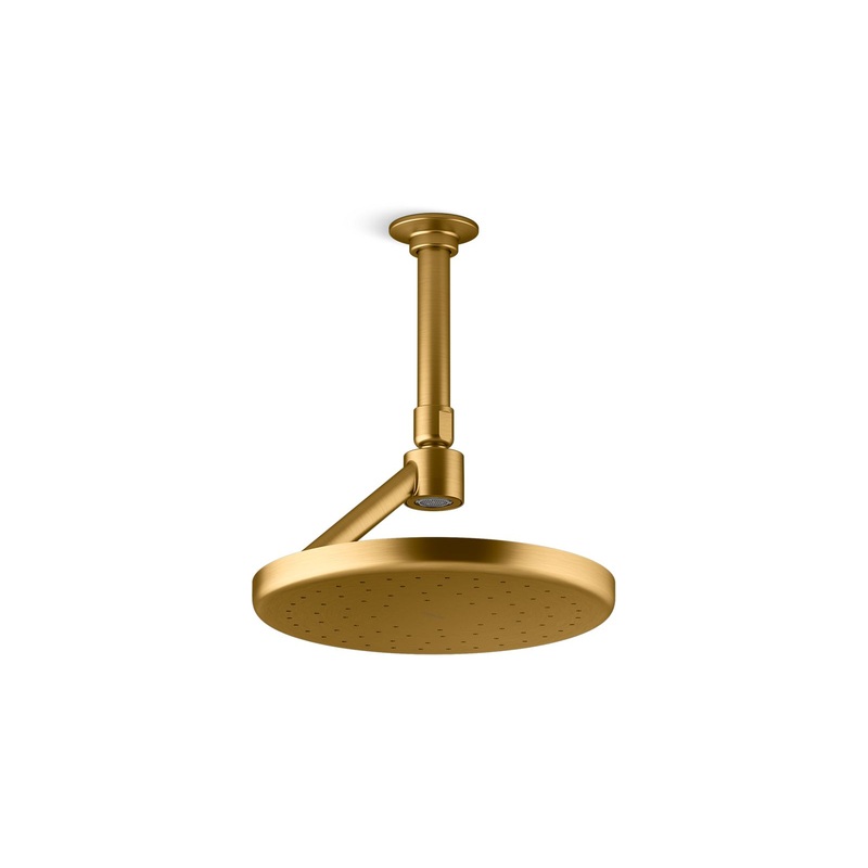 KOHLER K-26301-2MB Statement Open Rain Iconic Single-Function Rainhead, 2.5 Gpm In Vibrant Brushed Moderne Brass