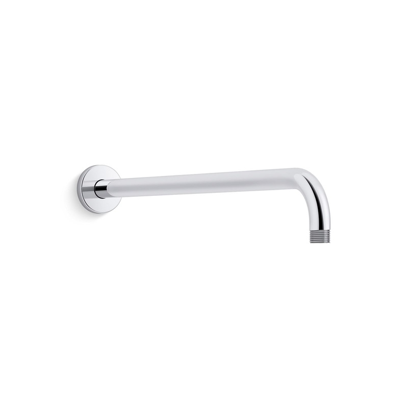 KOHLER K-26307-CP Statement 19" Wall-Mount Single-Function Rainhead Arm And Flange In Polished Chrome