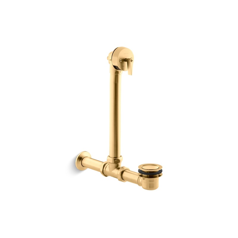 KOHLER K-7104-2MB Iron Works Exposed Bath Drain For Above-The-Floor Installation In Vibrant Brushed Moderne Brass
