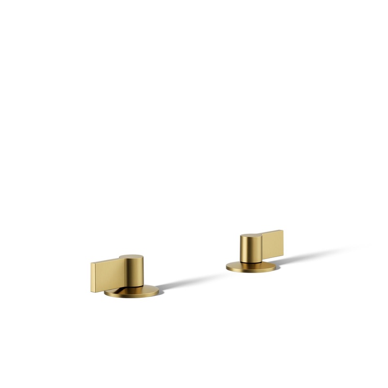 KOHLER K-77974-4-2MB Components Lever Bathroom Sink Faucet Handles In Vibrant Brushed Moderne Brass