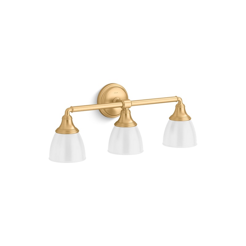 KOHLER K-10572-2GL Devonshire Three-Light Sconce In Brushed Moderne Brass