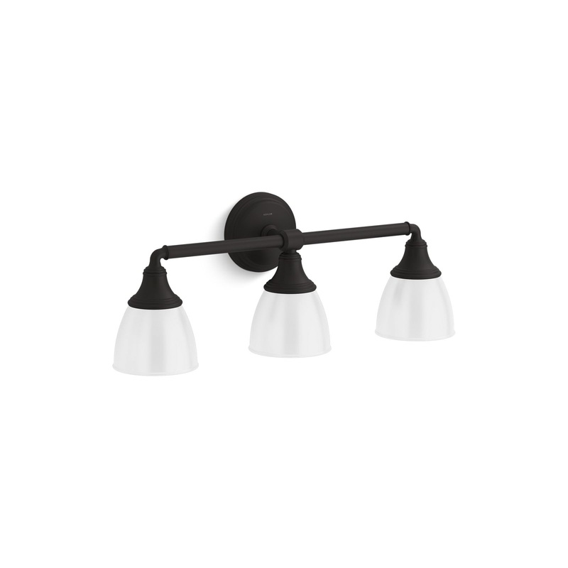 KOHLER K-10572-BLL Devonshire Three-Light Sconce In Matte Black