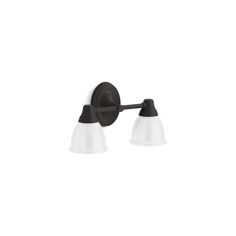 KOHLER K-11366-BLL Forte Two-Light Sconce In Matte Black