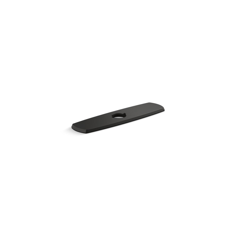 KOHLER K-22071-BL Graze Three-Hole Kitchen Faucet Escutcheon In Matte Black