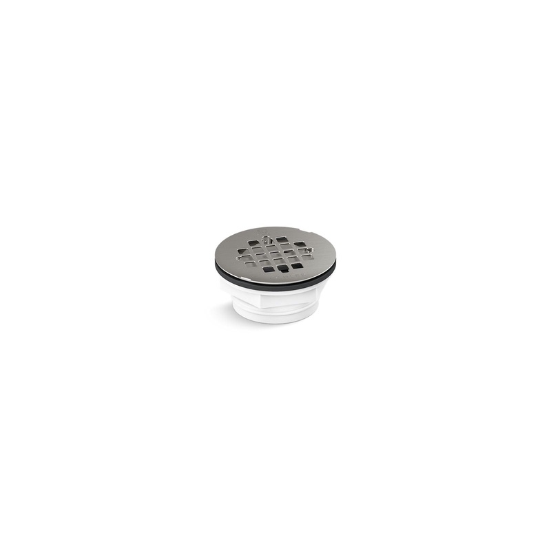 KOHLER K-22676-BS Round Pvc Shower Receptor Drain In Brushed Stainless