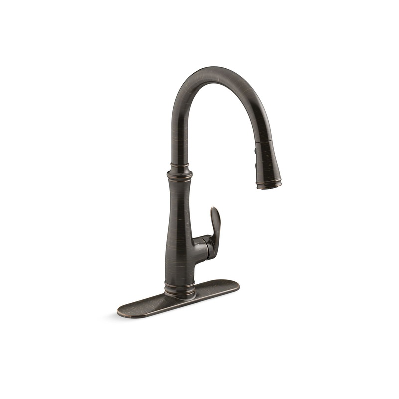 KOHLER K-29108-2BZ Bellera Touchless Pull-Down Kitchen Sink Faucet With Three-Function Sprayhead In Oil-Rubbed Bronze